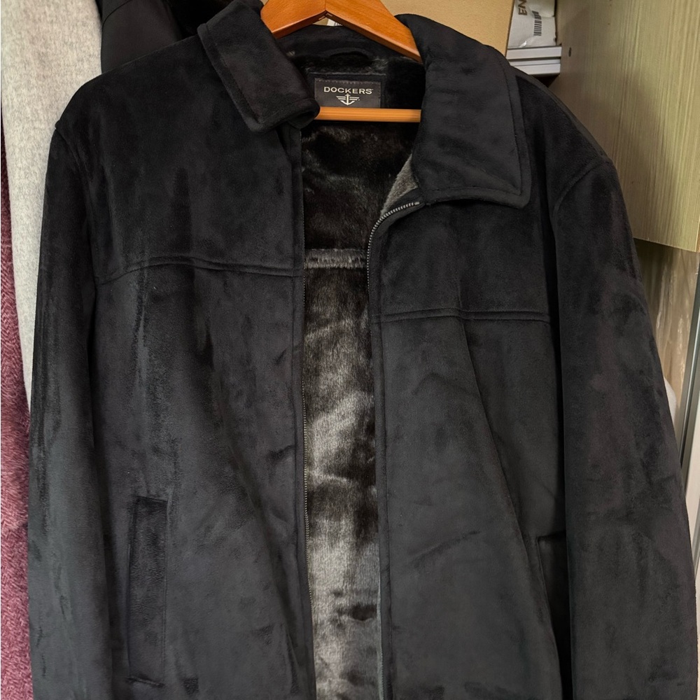 Mens Dockers faux suede jacket